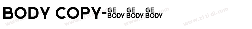 Body copy字体转换